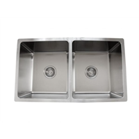 Pelican PL-VR5050 R20 18 Gauge Stainless Steel Undermount Kitchen Sink 31'' x 18'' w/ Low Radius Corners